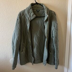 Target Wild Fable Olive Green Quilt Jacket